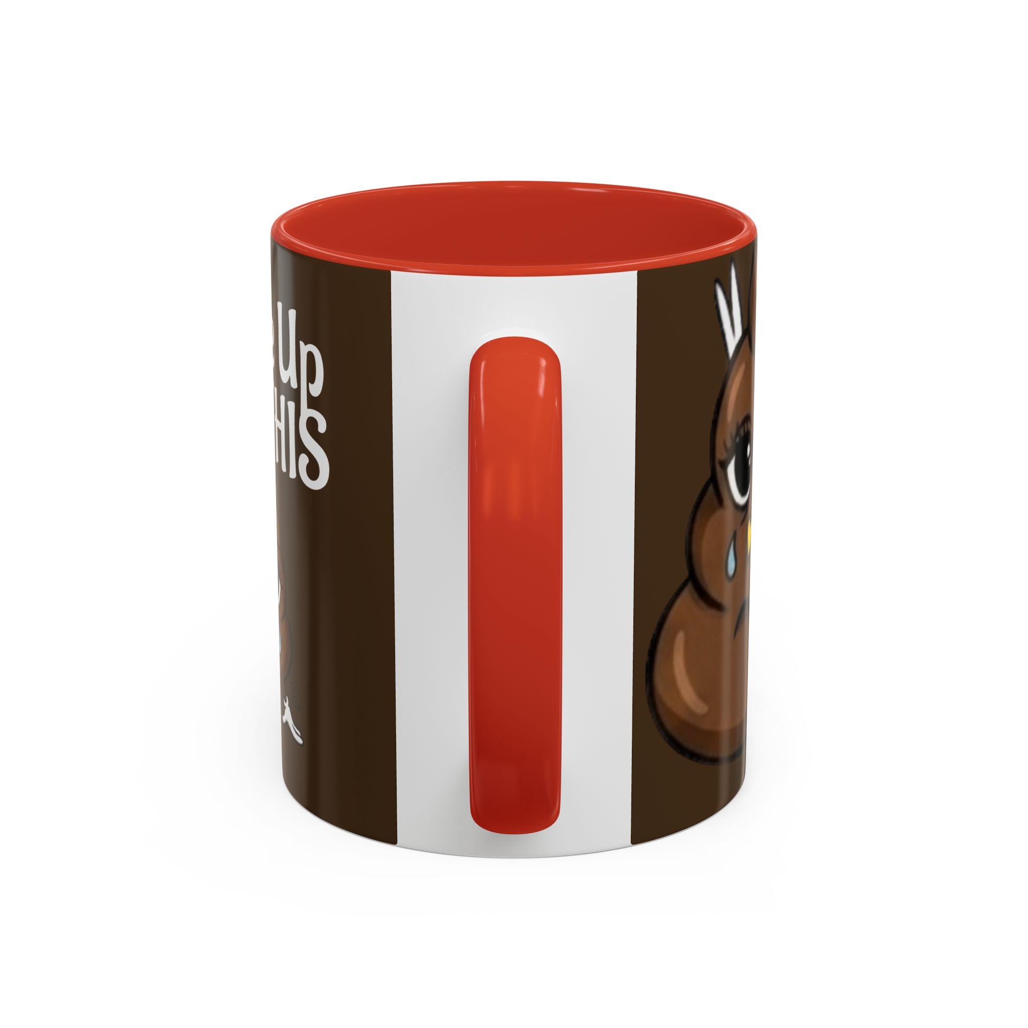 I Woke Up Like This Designer Collectors Coffee Mug — Funny Poop Emoji Accent Mug by GT Artland