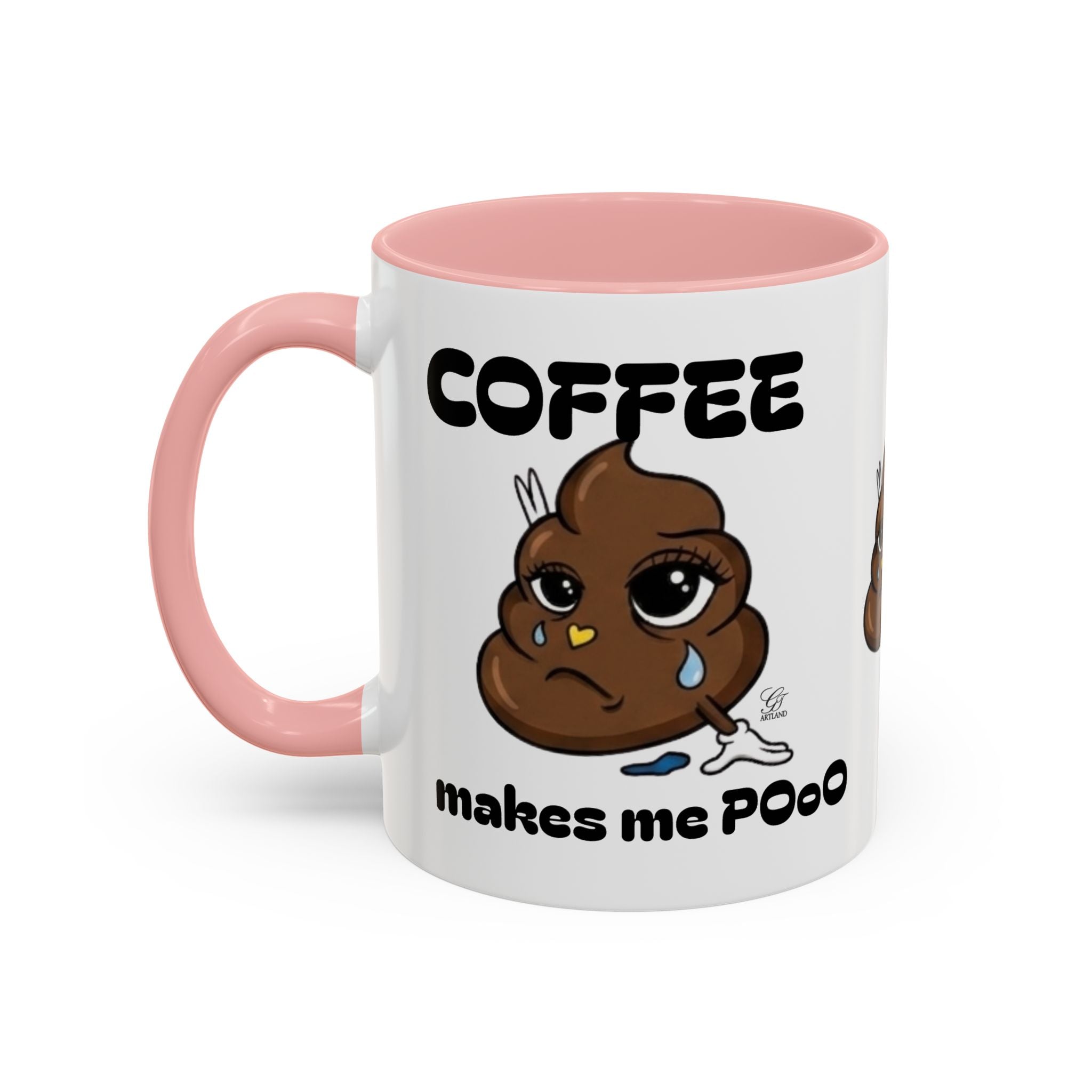 Coffee Mug — "Coffee Makes Me Pooo" Funny Novelty Accent Mug by GT Artland