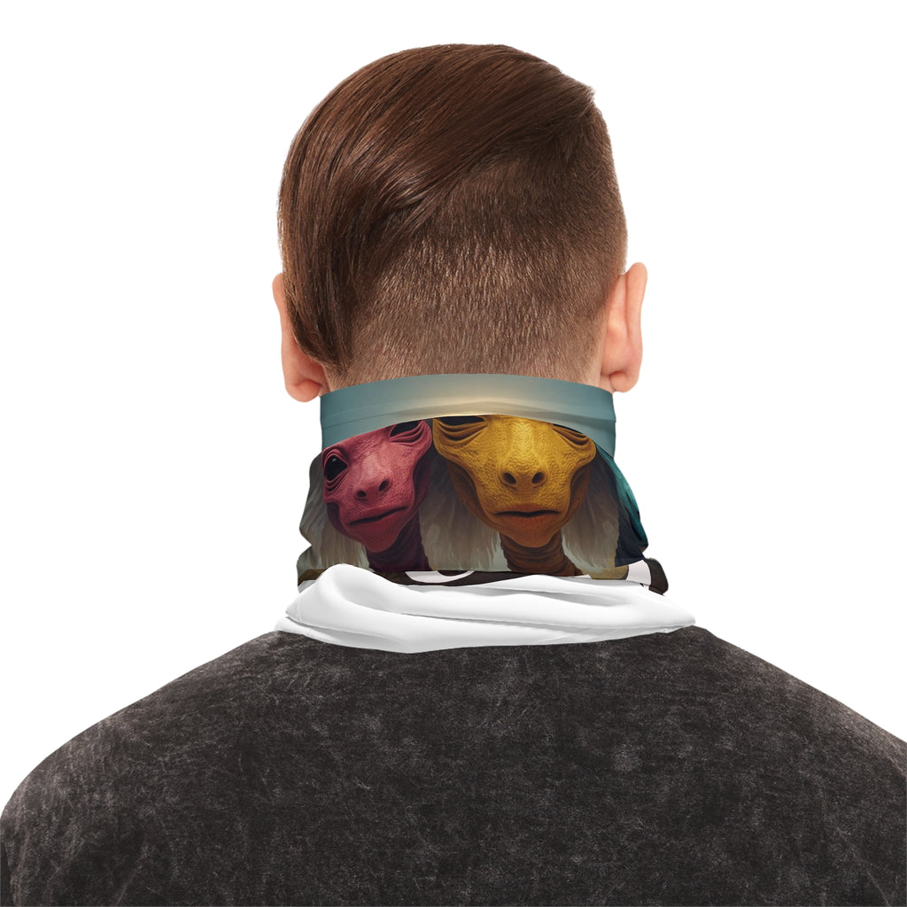 UFO Aliens with Wings Neck Gaiter | Lightweight Neck Mask