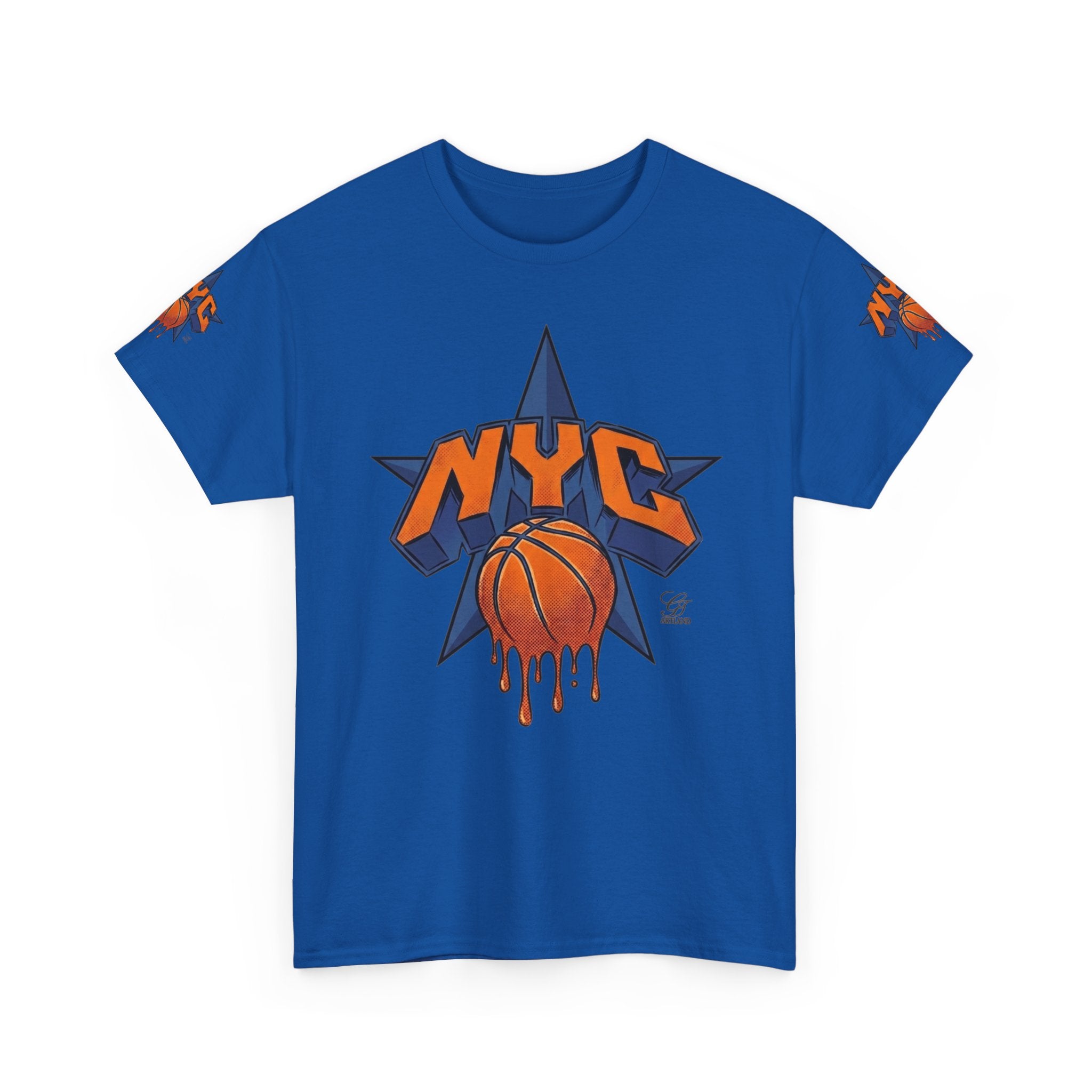 NYC Dripping Basketball Star Tee | Sports City Graphic Shirt by GT Artland