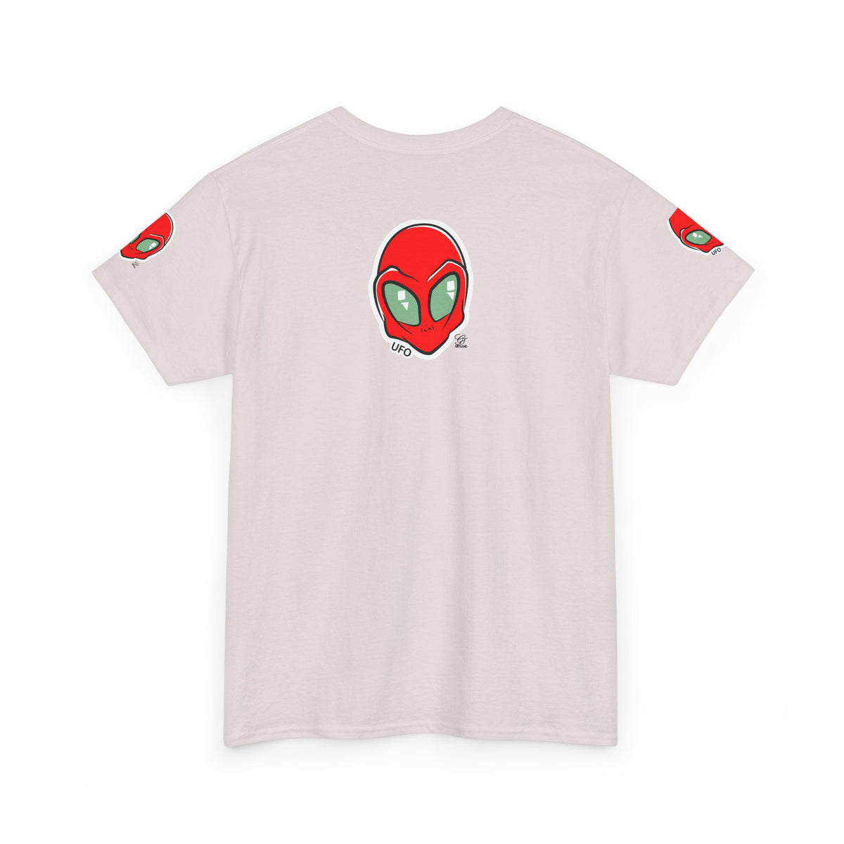 Red Alien Head UFO Tee | Retro Space Graphic T-Shirt
