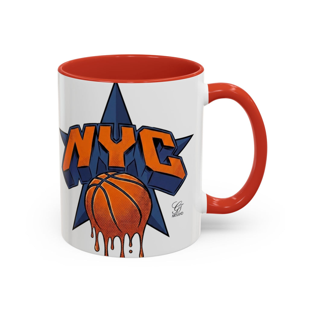 NYC  New York Champions Basketball Drip Mug | Accent Coffee Mug 11oz 15oz by GT Artland