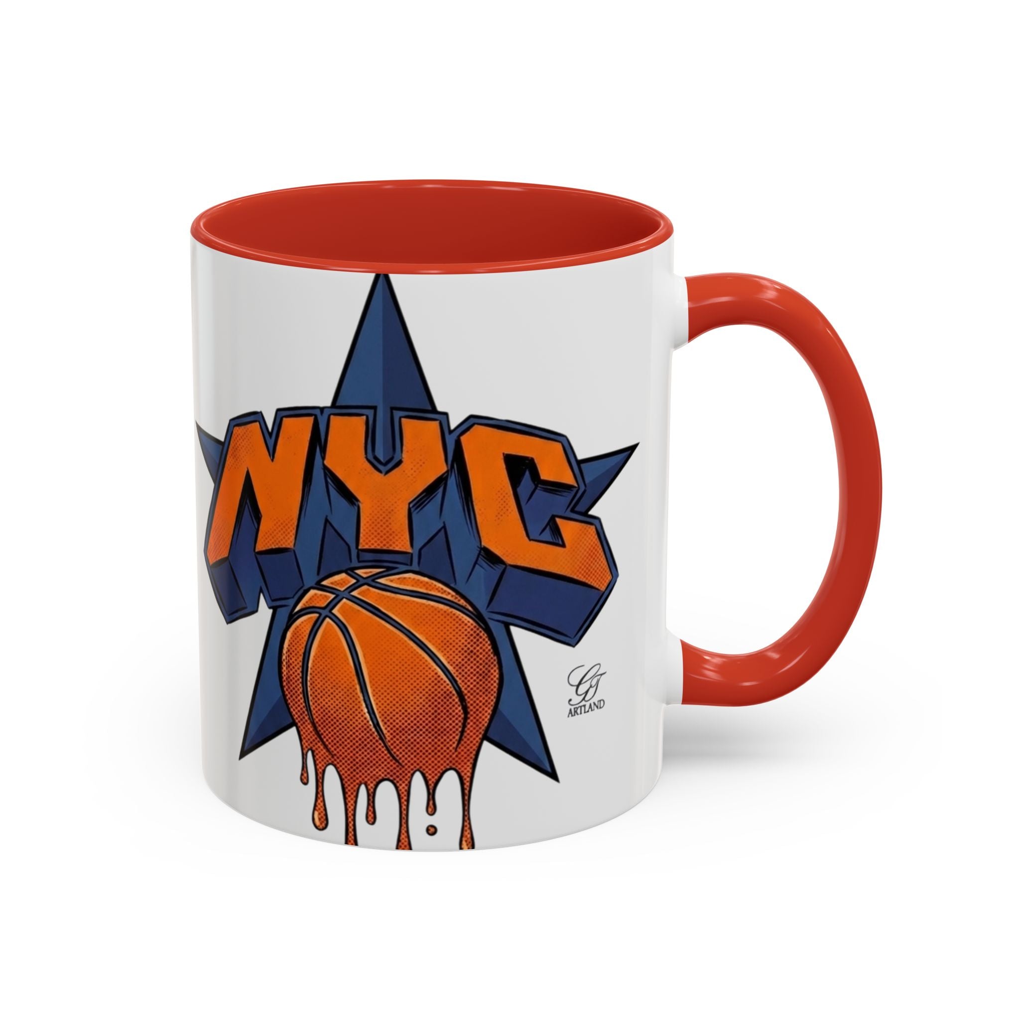 NYC  New York Champions Basketball Drip Mug | Accent Coffee Mug 11oz 15oz by GT Artland