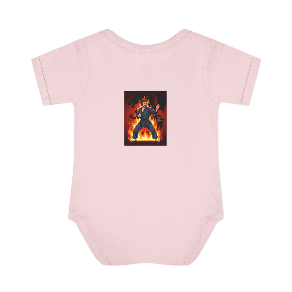 Flame Ninja Infant Bodysuit | Dragon Fire Martial Arts Baby Onesie