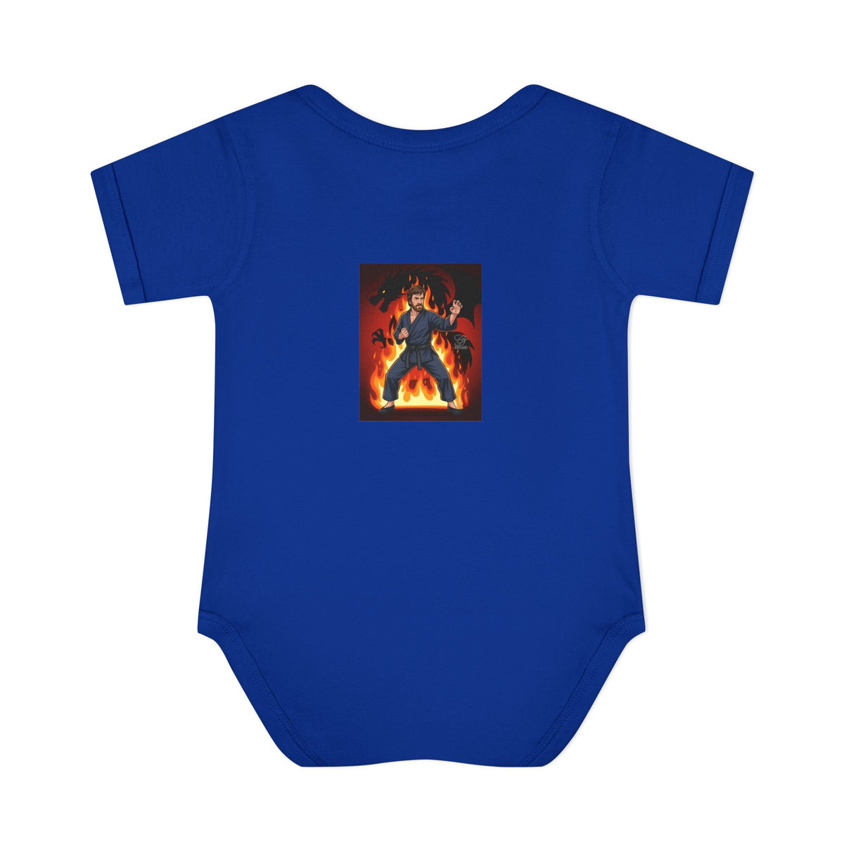 Flame Ninja Infant Bodysuit | Dragon Fire Martial Arts Baby Onesie