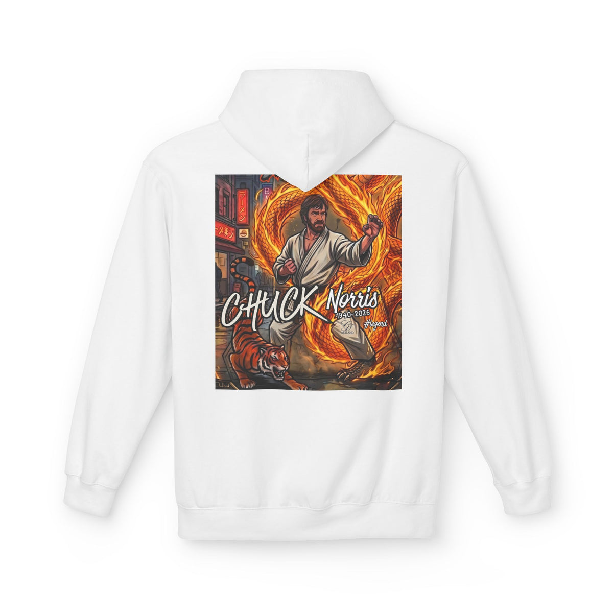 Chuck Norris Martial Arts Hoodie | Action Illustration, Retro Fight Scene by GT Artland