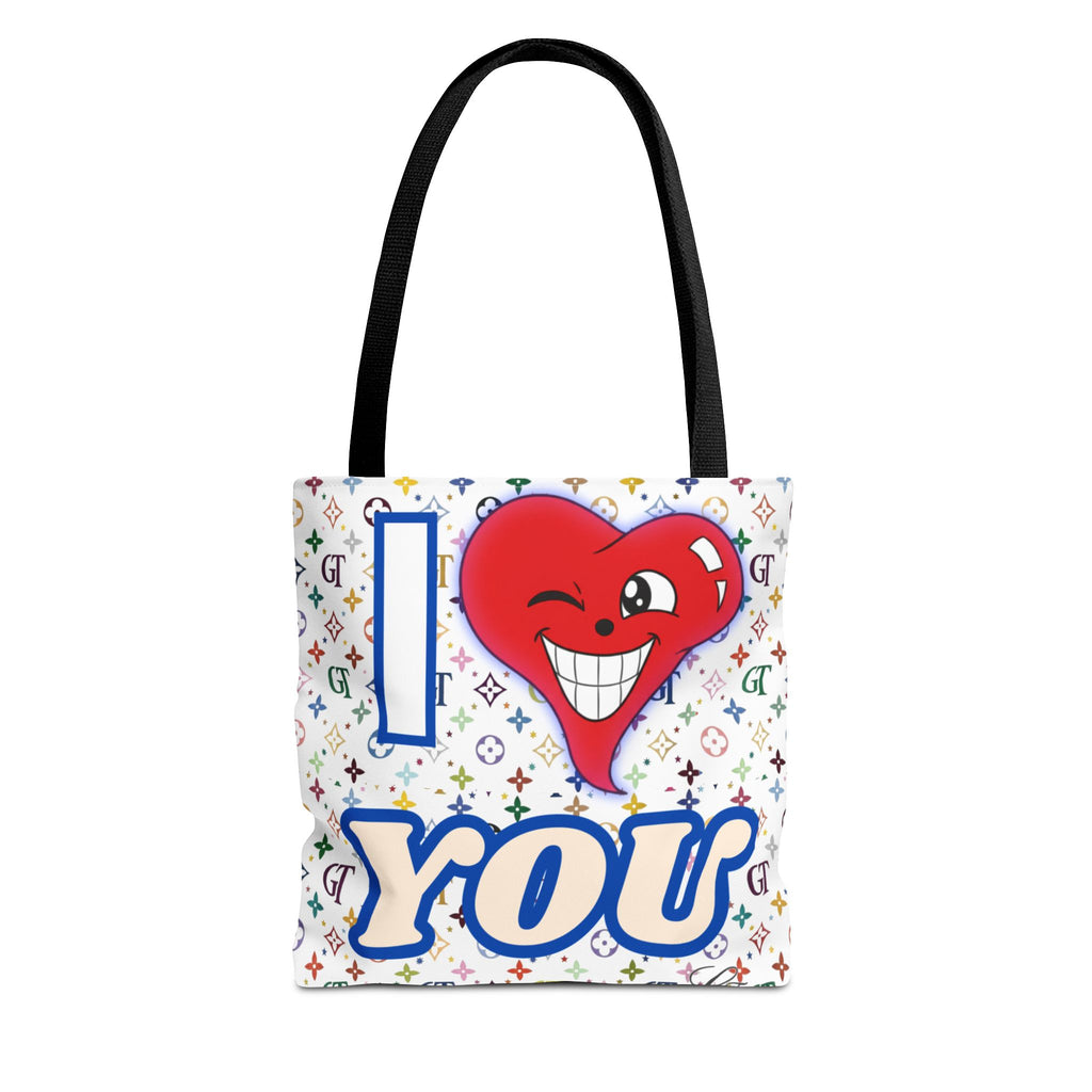 I Heart You Graphic Tote Bag – Cute Winking Heart Love Print by GT Artland