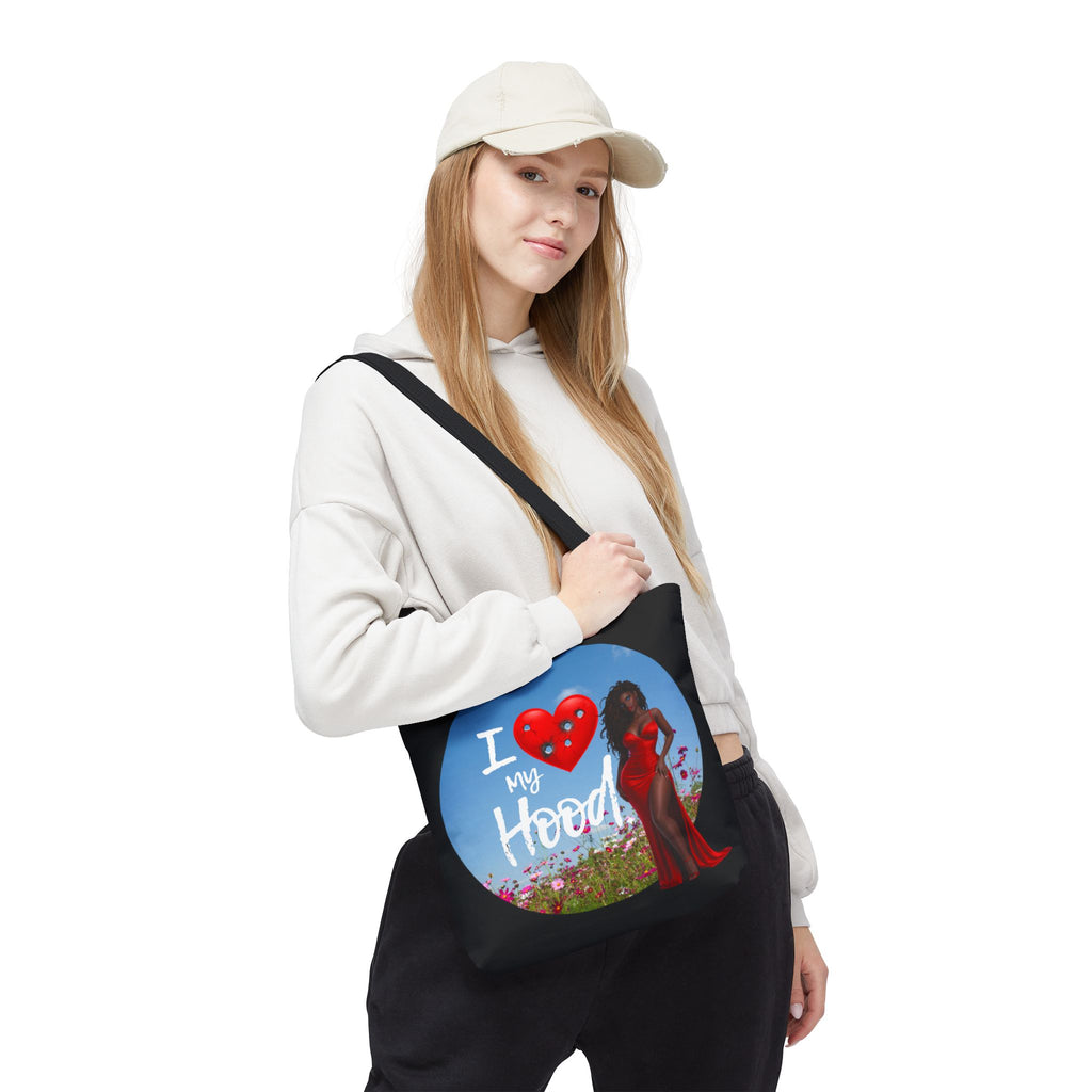 I Love My Hood tote bag | All-over print handbag