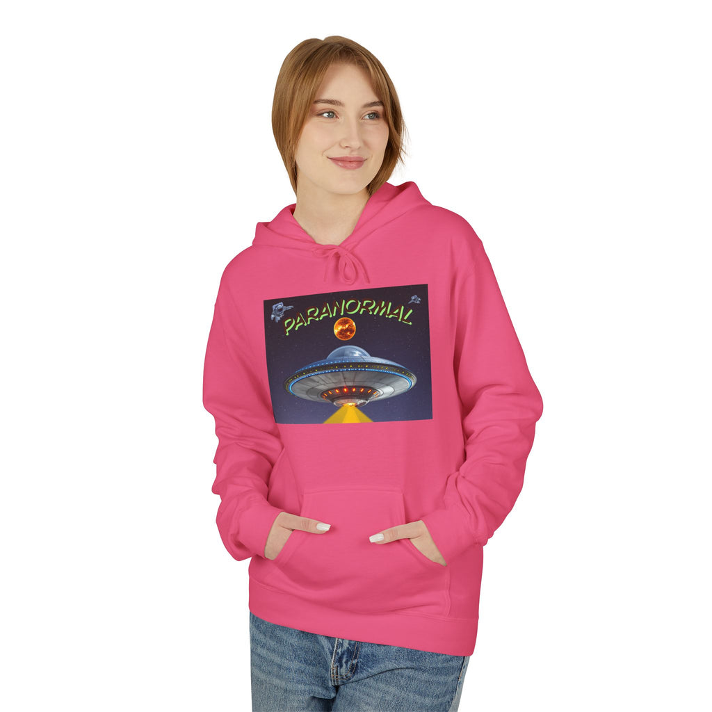 Retro UFO Spaceship Hoodie | Paranormal Alien Abduction Design