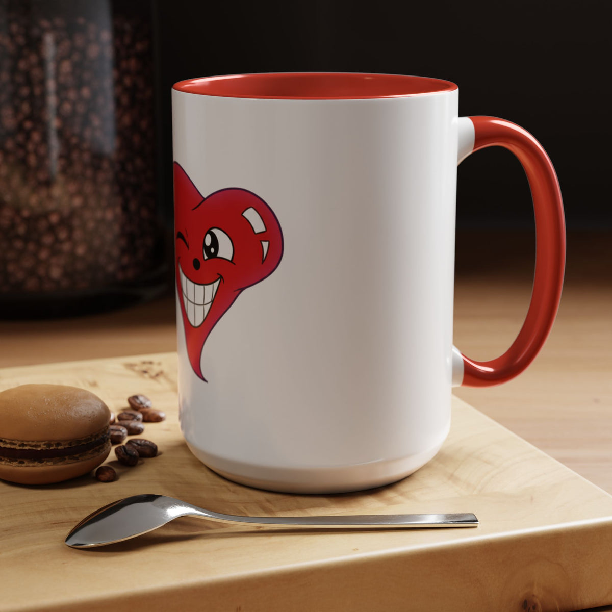 Winking Heart Graphic Mug | Accent Coffee Mug 11oz 15oz