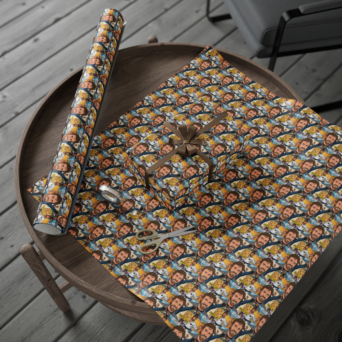 Chuck Norris Comic Strip Wrapping Paper