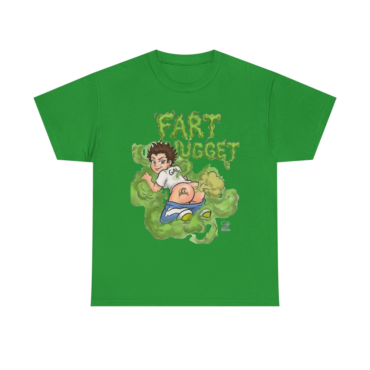 Fart Nugget graphic tee | Funny cartoon kid fart illustration T-Shirt