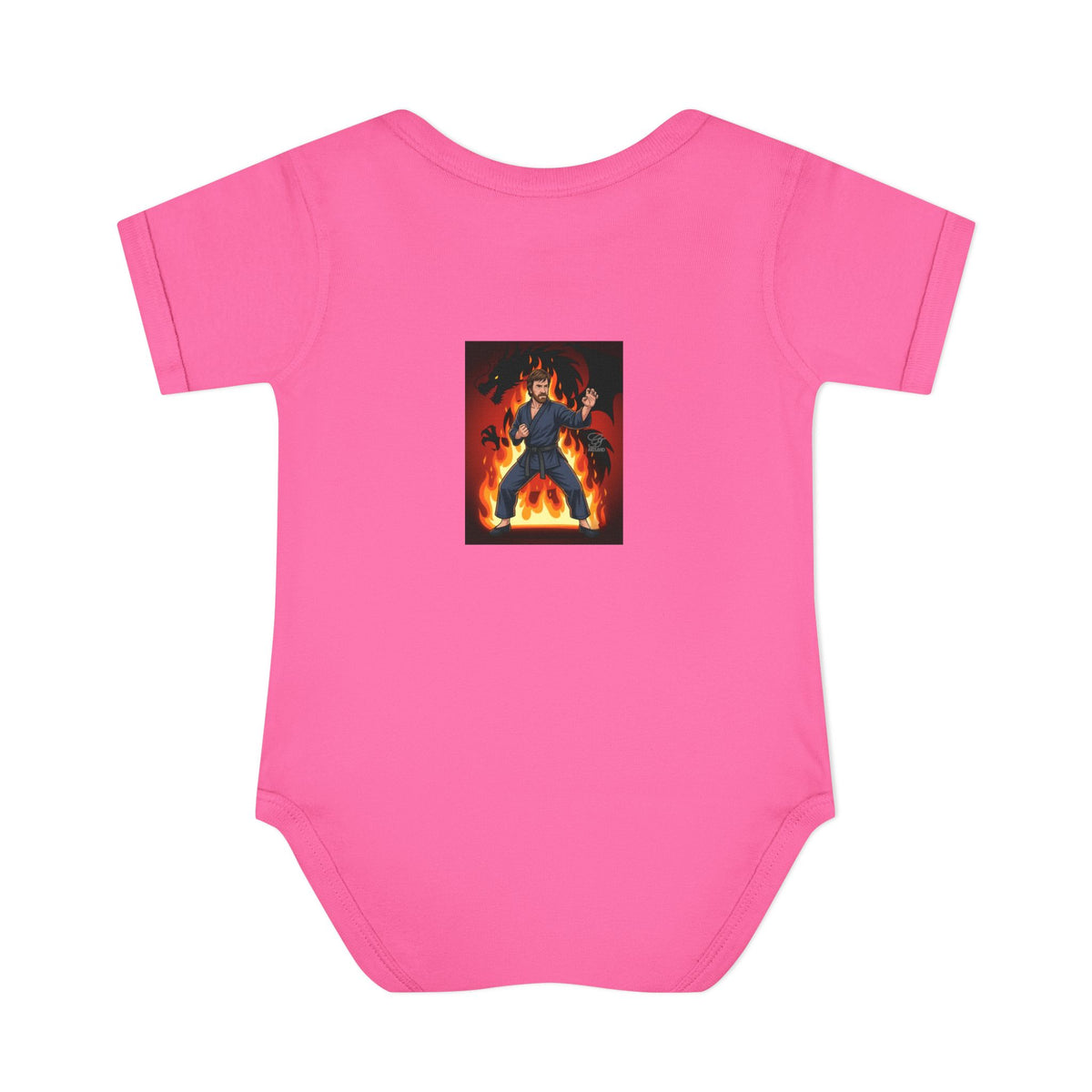 Flame Ninja Infant Bodysuit | Dragon Fire Martial Arts Baby Onesie