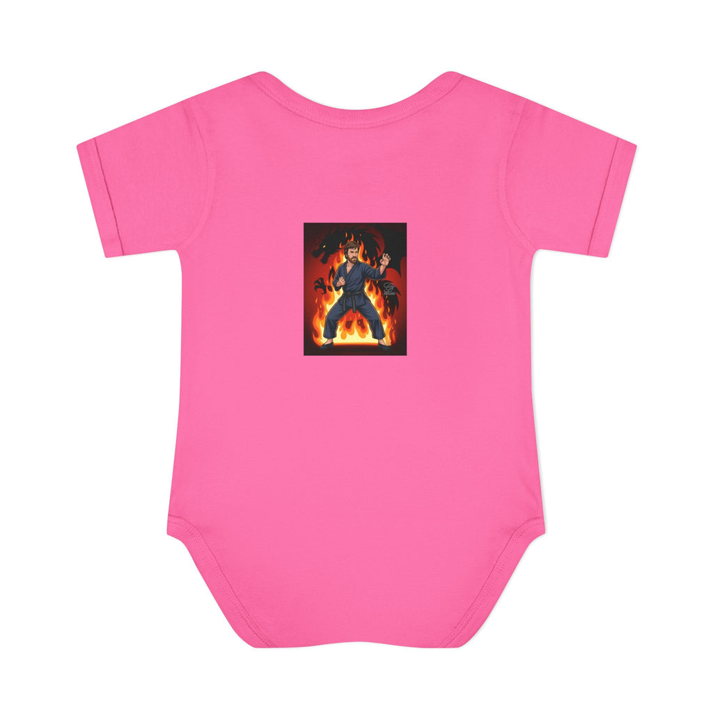 Flame Ninja Infant Bodysuit | Dragon Fire Martial Arts Baby Onesie