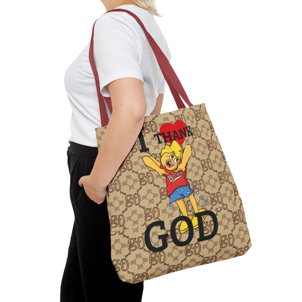 I  Thank God Tote Bag | URBAN CARTOON BY GT ARTLAND