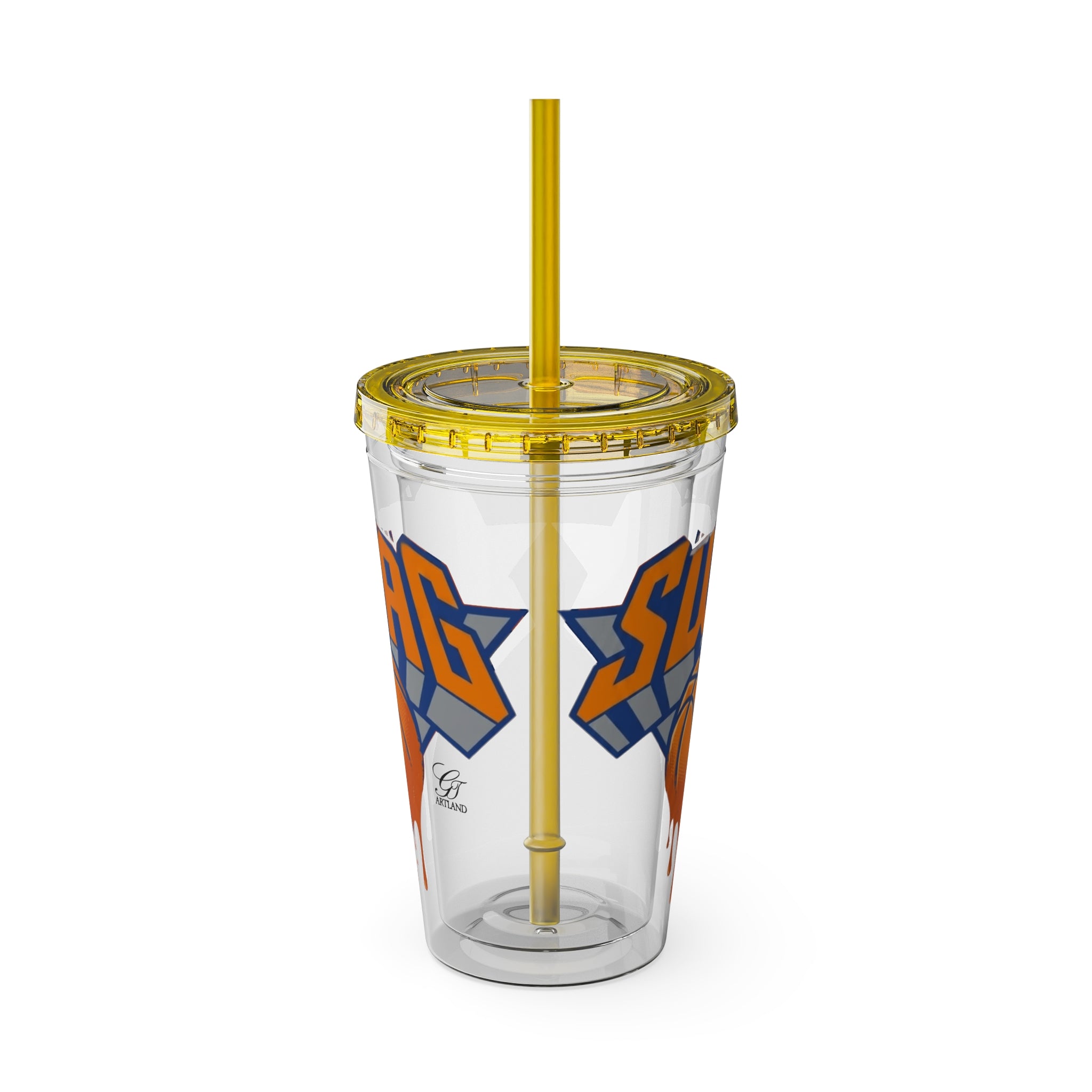 Swag Dripping Basketball Tumbler | 16oz Straw Cup by GT Artland