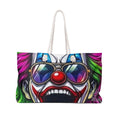 GT SOLDIER Colorful Clown Face Weekender Bag | Neon Artwork, Bold Carnival Tote by GT Artland