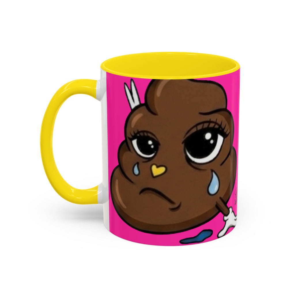 Coffee Mug — "I Woke Up Like This"  Poop Emoji Funny Pink Novelty Mug by GT Artland