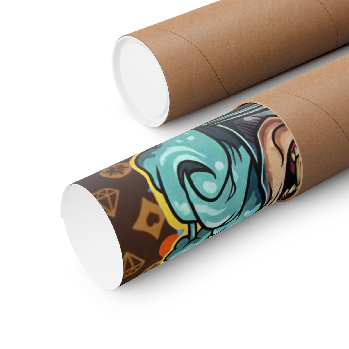 Graffiti King Skull Matte Vertical Poster | Urban Street Art, Colorful Illustration by GT Artland