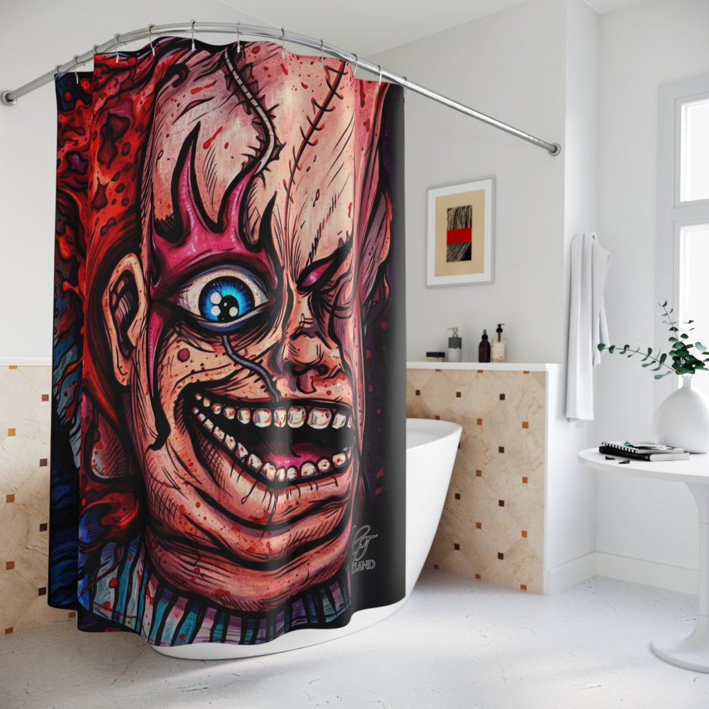 Playtime's Over Designer Airbrush Edition Shower Curtain by GT Artland