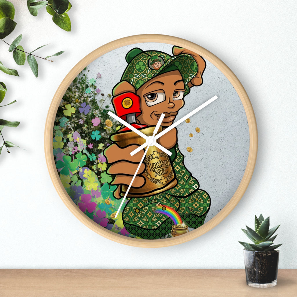 Spray Paint Kid Wall Clock