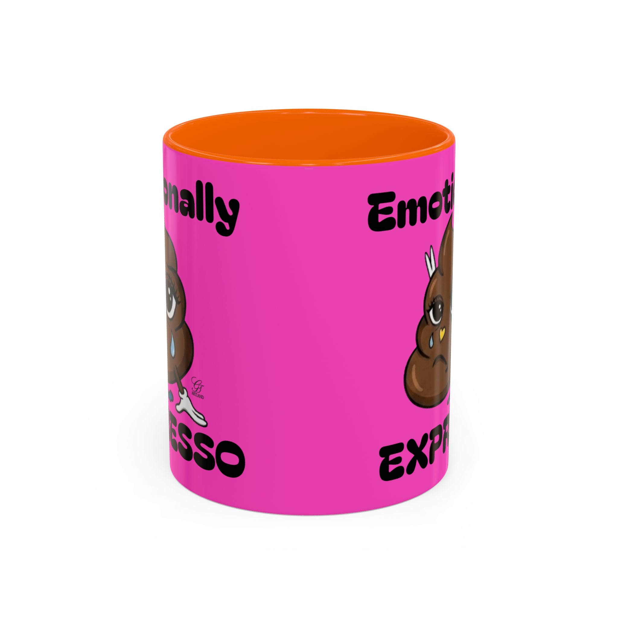 Emotionally Expresso Cute Crying Poop Emoji Designer Coffee Mug by GT Artland