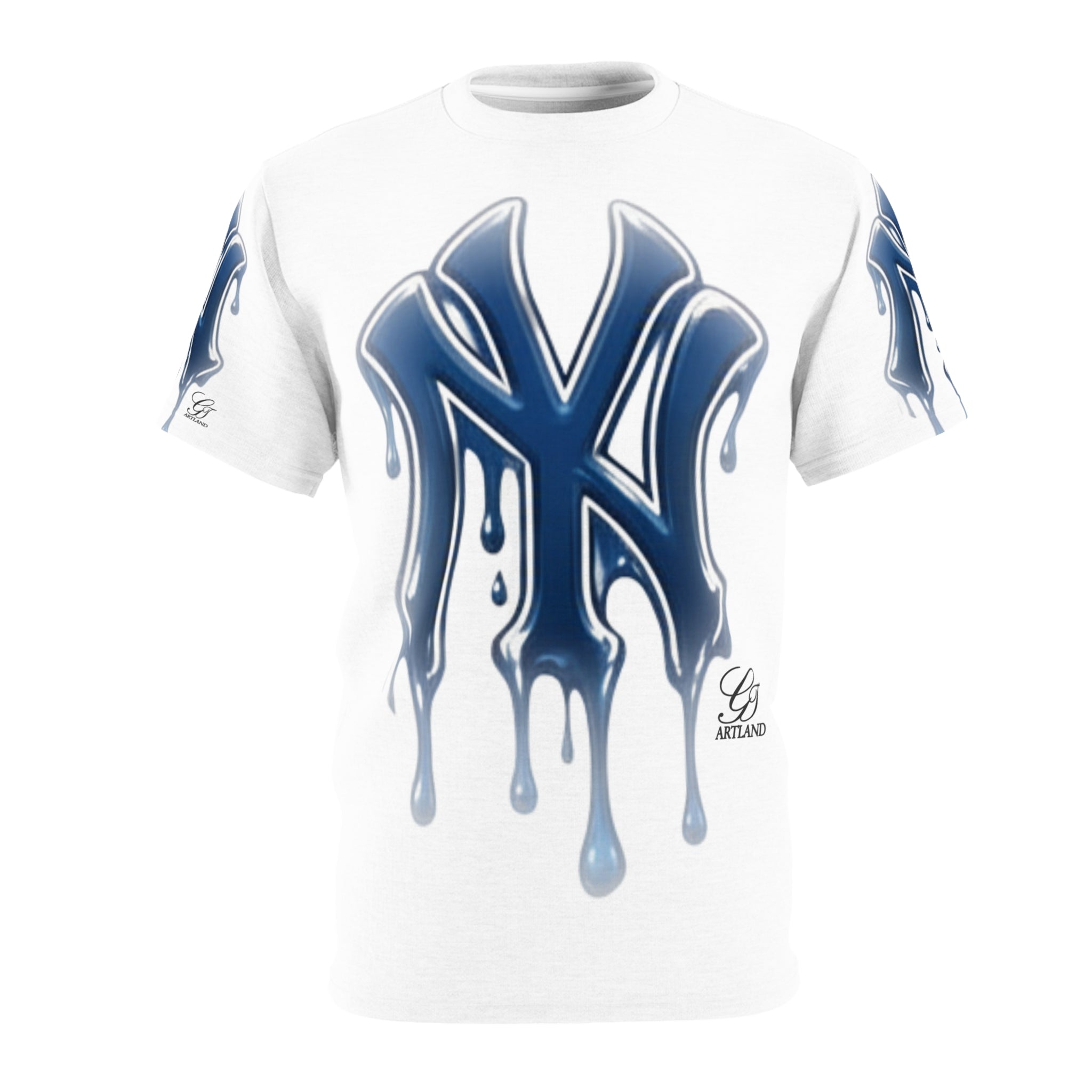Yank Fan Gear Dripping NYC Logo T-Shirt | All-Over Print Tee by GT Artland