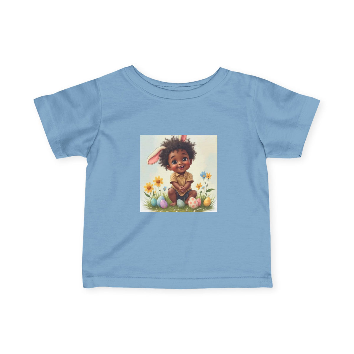 African American Baby Bunny Easter Eggs Infant Shirt