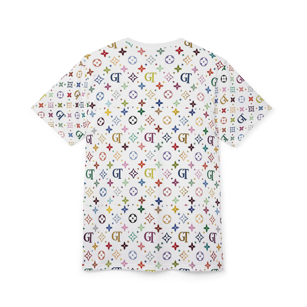 Colorful Monogram Designer Elite Pattern Tee | All-Over Print T-Shirt by GT Artland