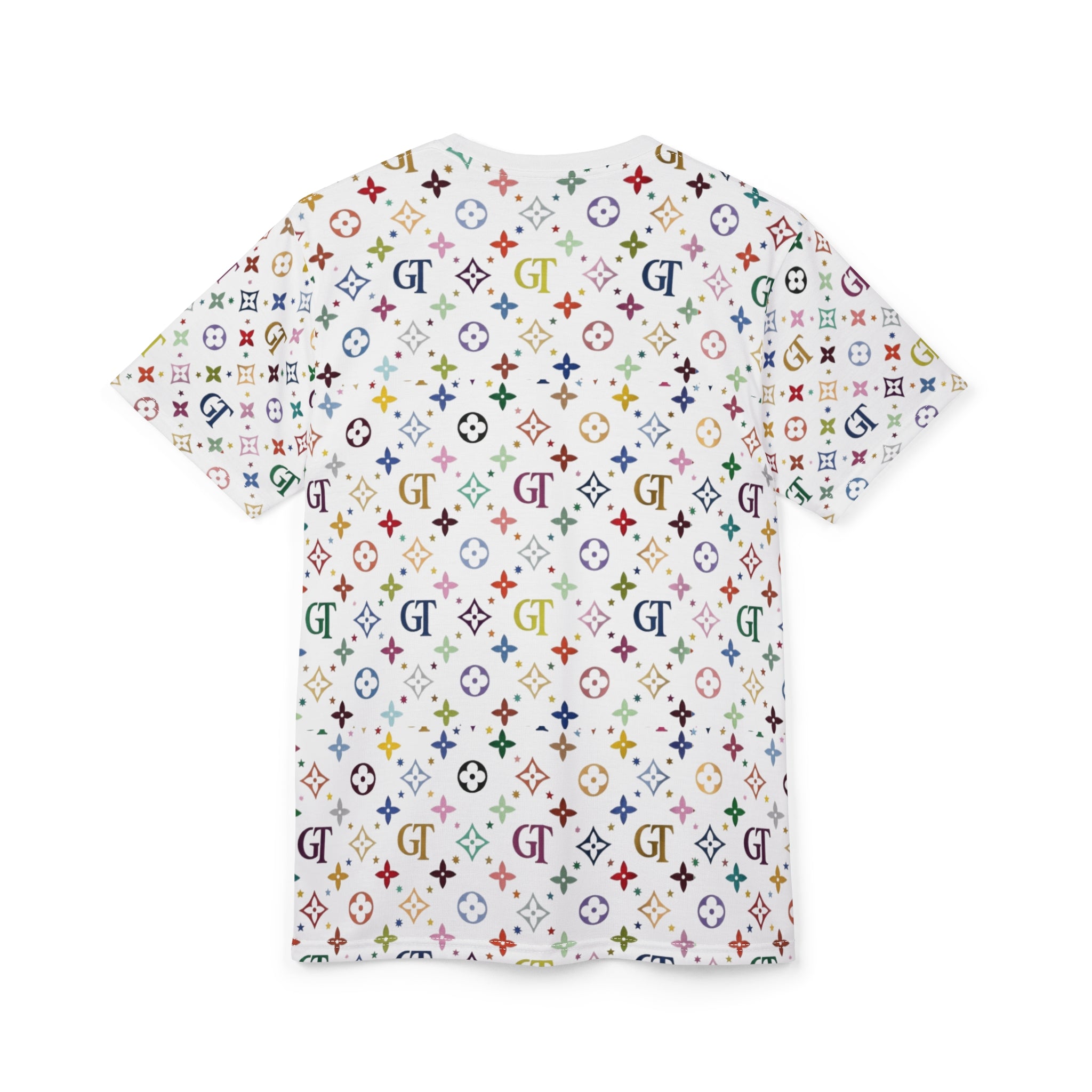 Colorful Monogram Designer Elite Pattern Tee | All-Over Print T-Shirt by GT Artland