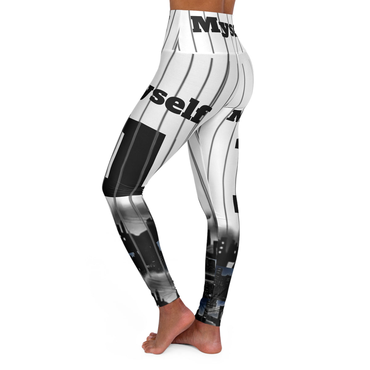 Personalized Jersey City Style Leggings High FashionHigh Waisted Yoga Leggings by GT Artland