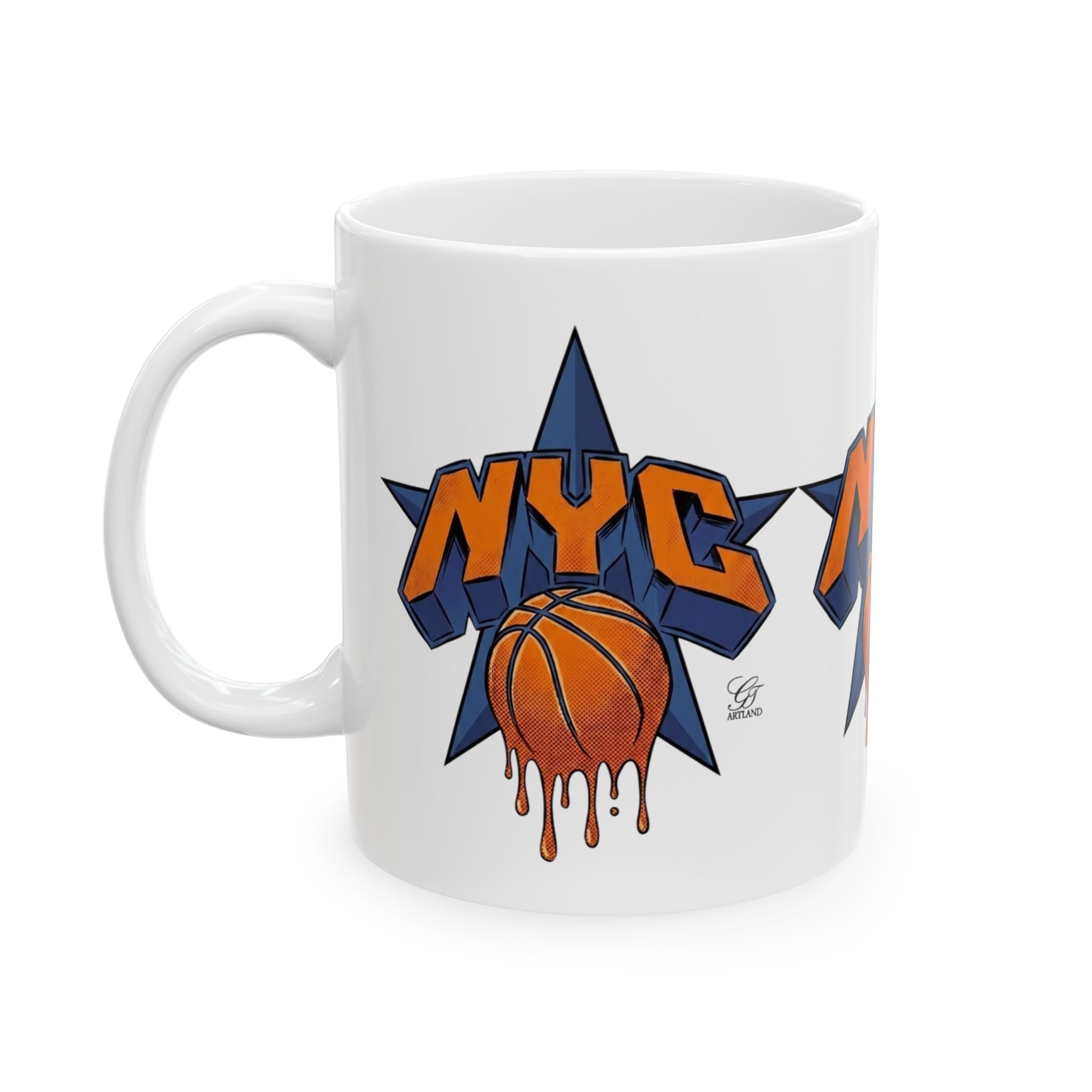 NYC Dripping Basketball mug | Ceramic Coffee Mug by GT Artland