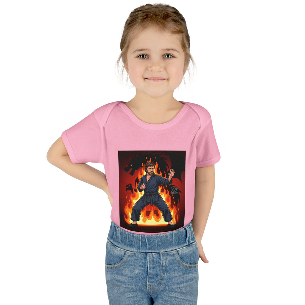 Flame Ninja Infant Bodysuit | Dragon Fire Martial Arts Baby Onesie