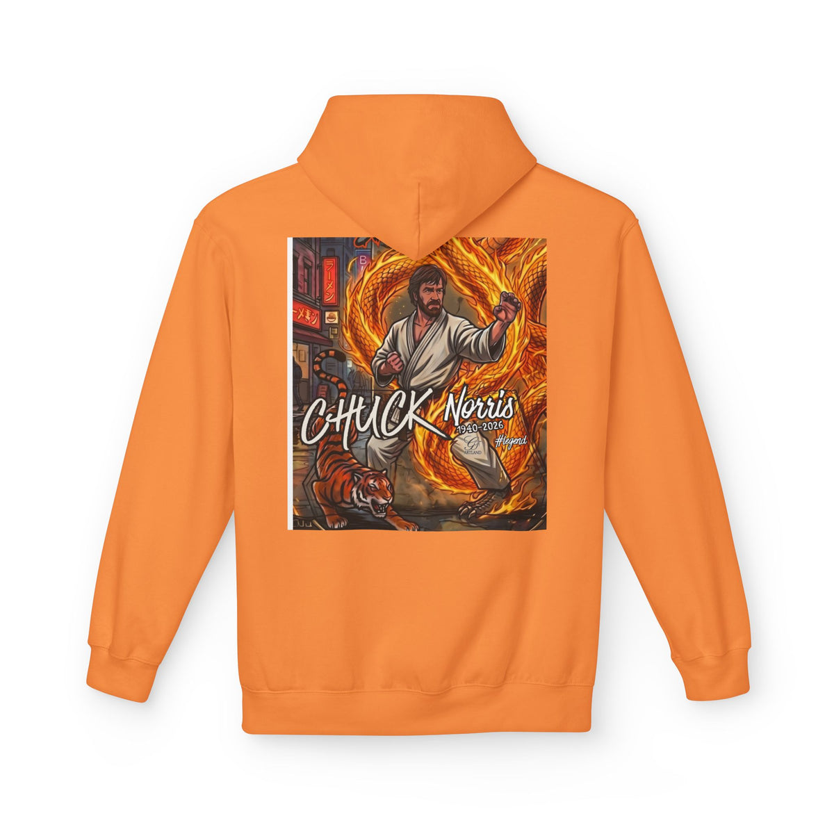 Chuck Norris Martial Arts Hoodie | Action Illustration, Retro Fight Scene by GT Artland