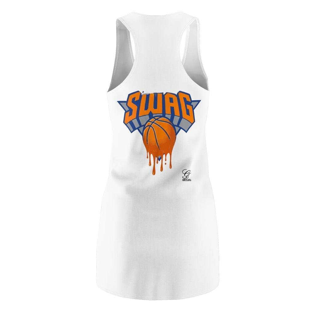 SWAG Dripping Basketball Racerback Dress | Sports Graphic by GT Artland