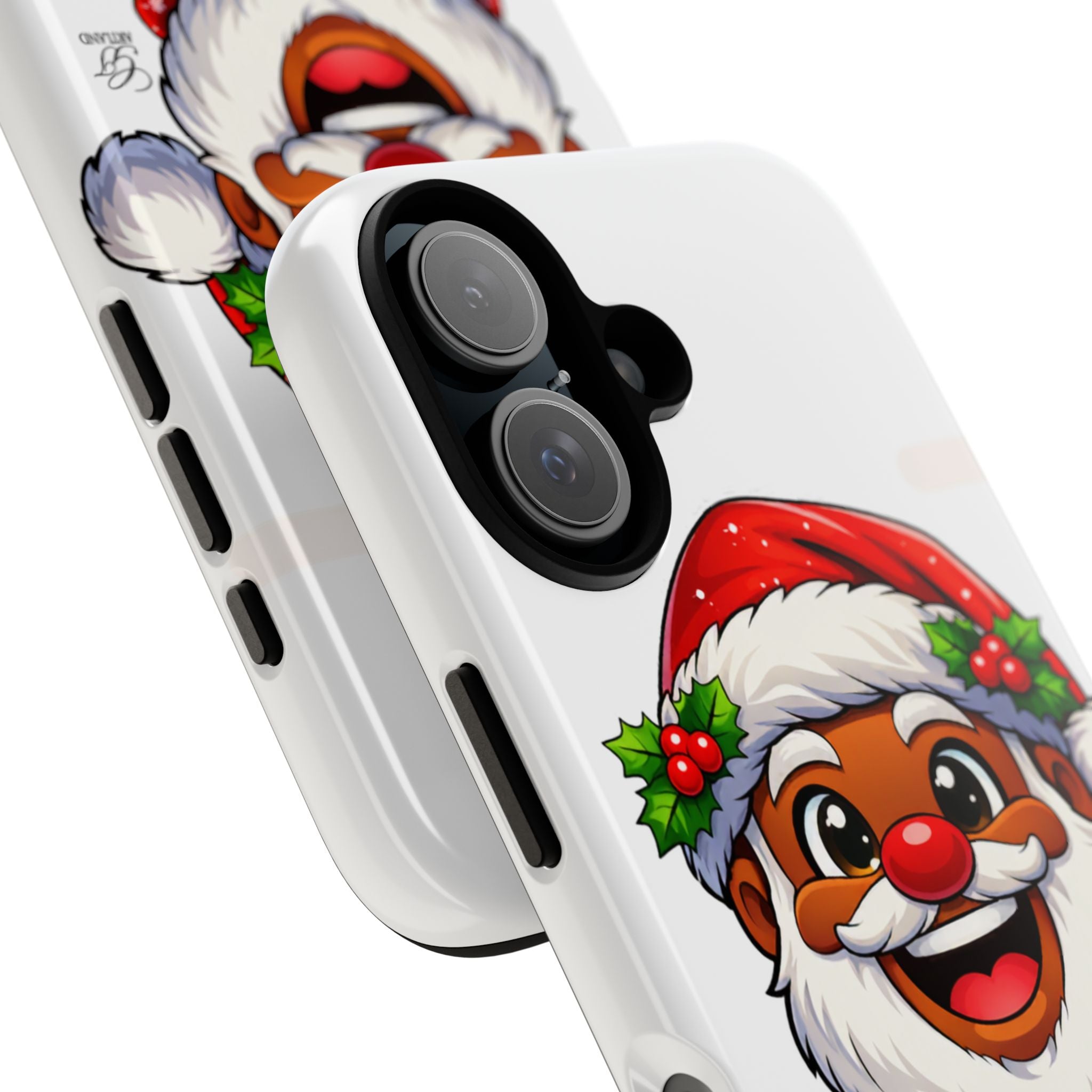 Santa Claus Cartoon Tough Case | Christmas Phone Case, Festive Holiday Design by GT Artland