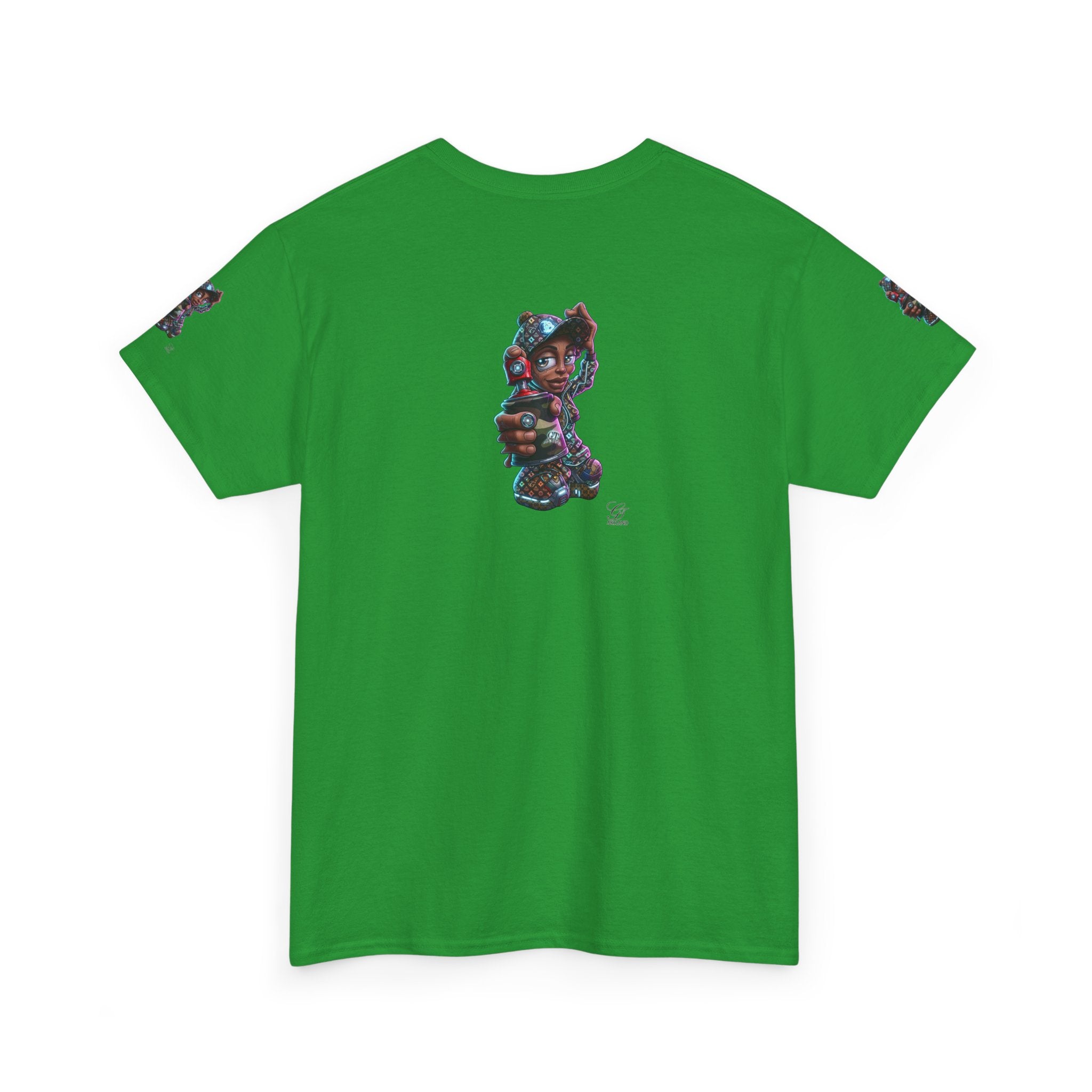 Ebony Futuristic Urban Spray Can Kid Gamer Tee - Cute Streetwear Graphic T-Shirt by GT Artland