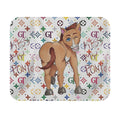 Donkey Character Pattern Mouse Pad | Colorful Monogram Motif by GT Artland
