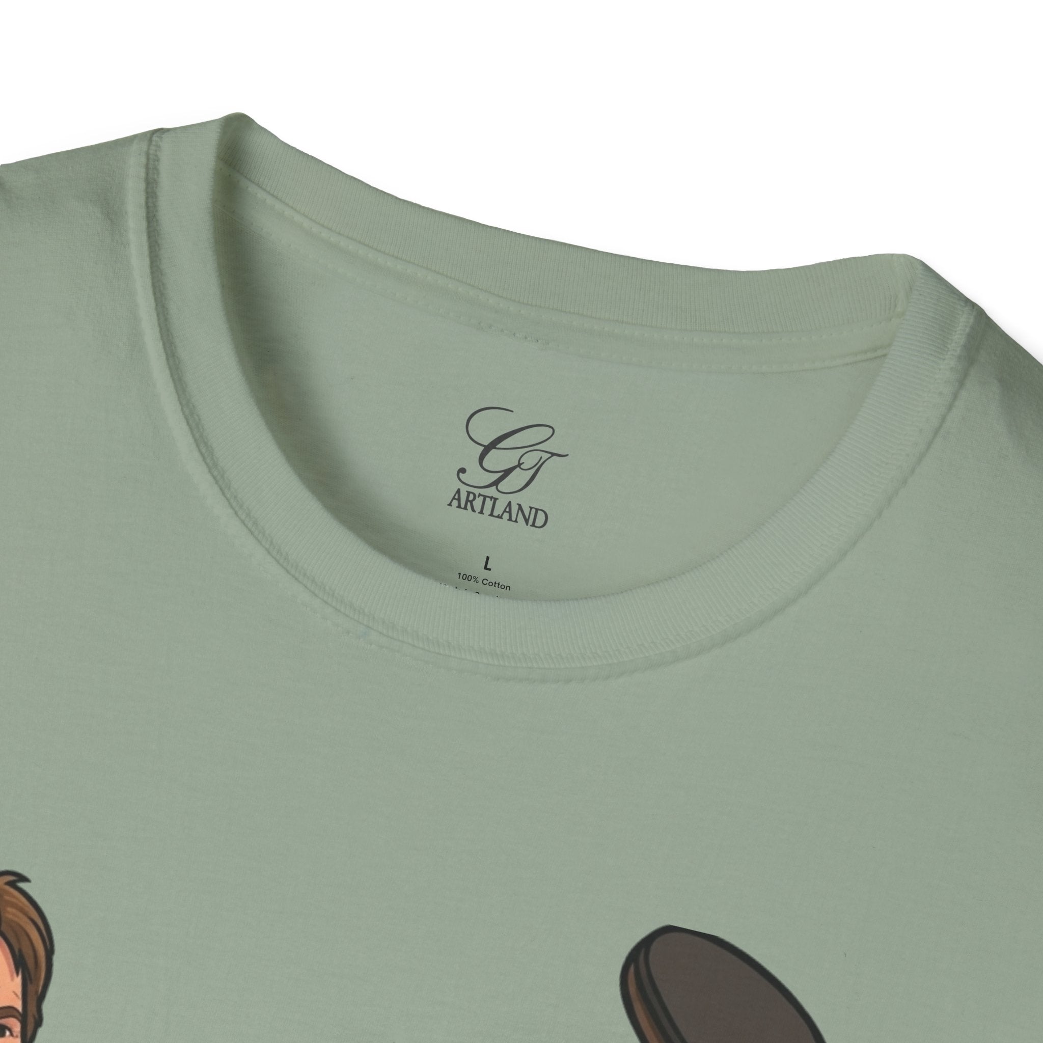 Chuck Norris Kick Illustration T-Shirt | I'll Kick Your Butt text by GT Artland