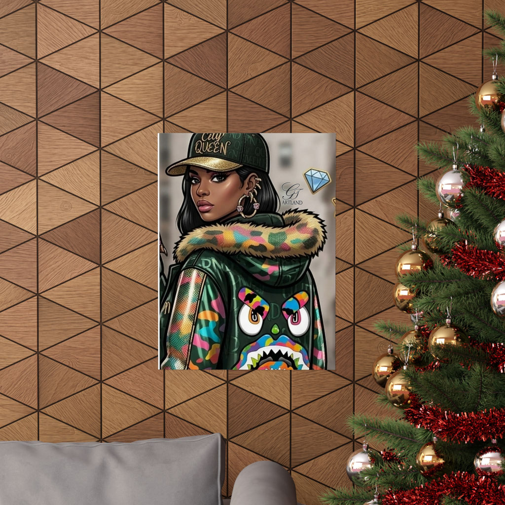Urban Queen of Fashion Streetwear Art Poster