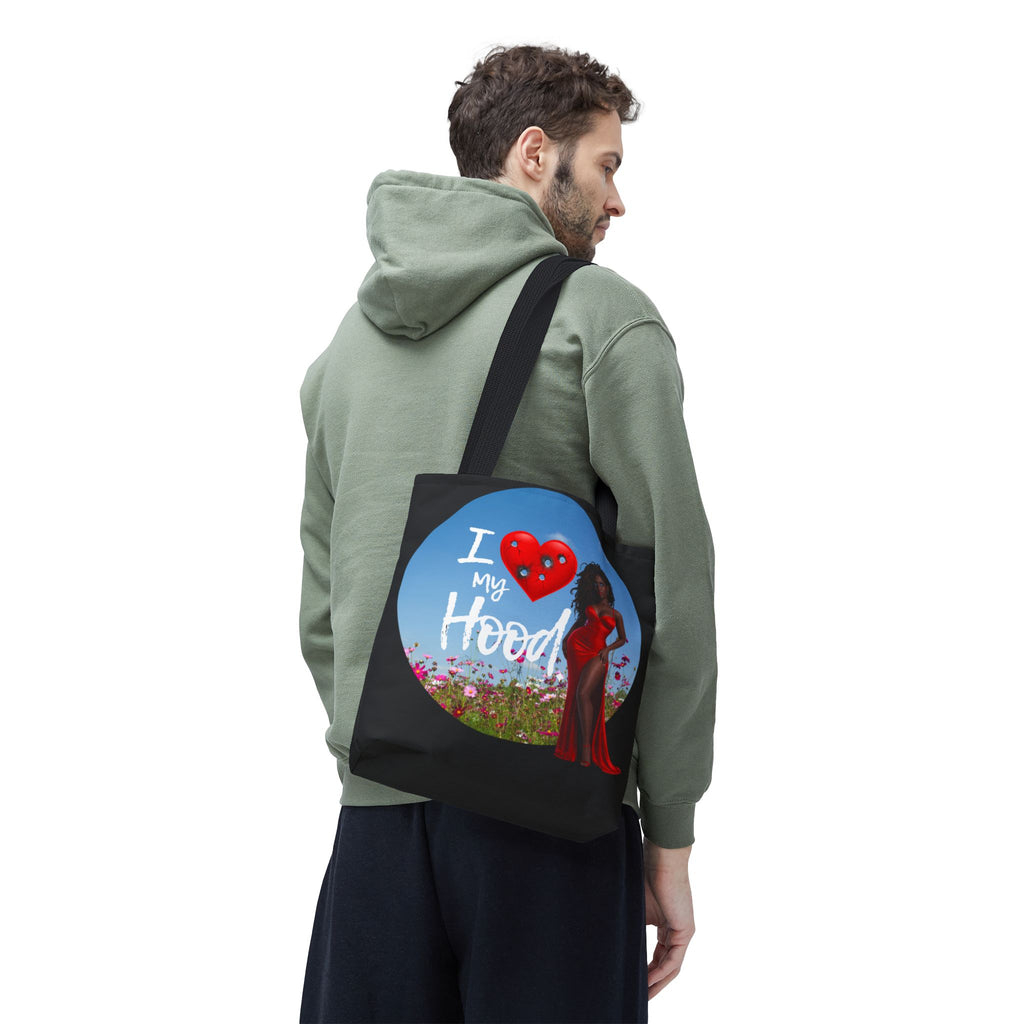 I Love My Hood tote bag | All-over print handbag