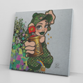 Spray Can Vanilla Girl St. Patrick's Day Themed Urban Swag Canvas Wrap by GT Artland