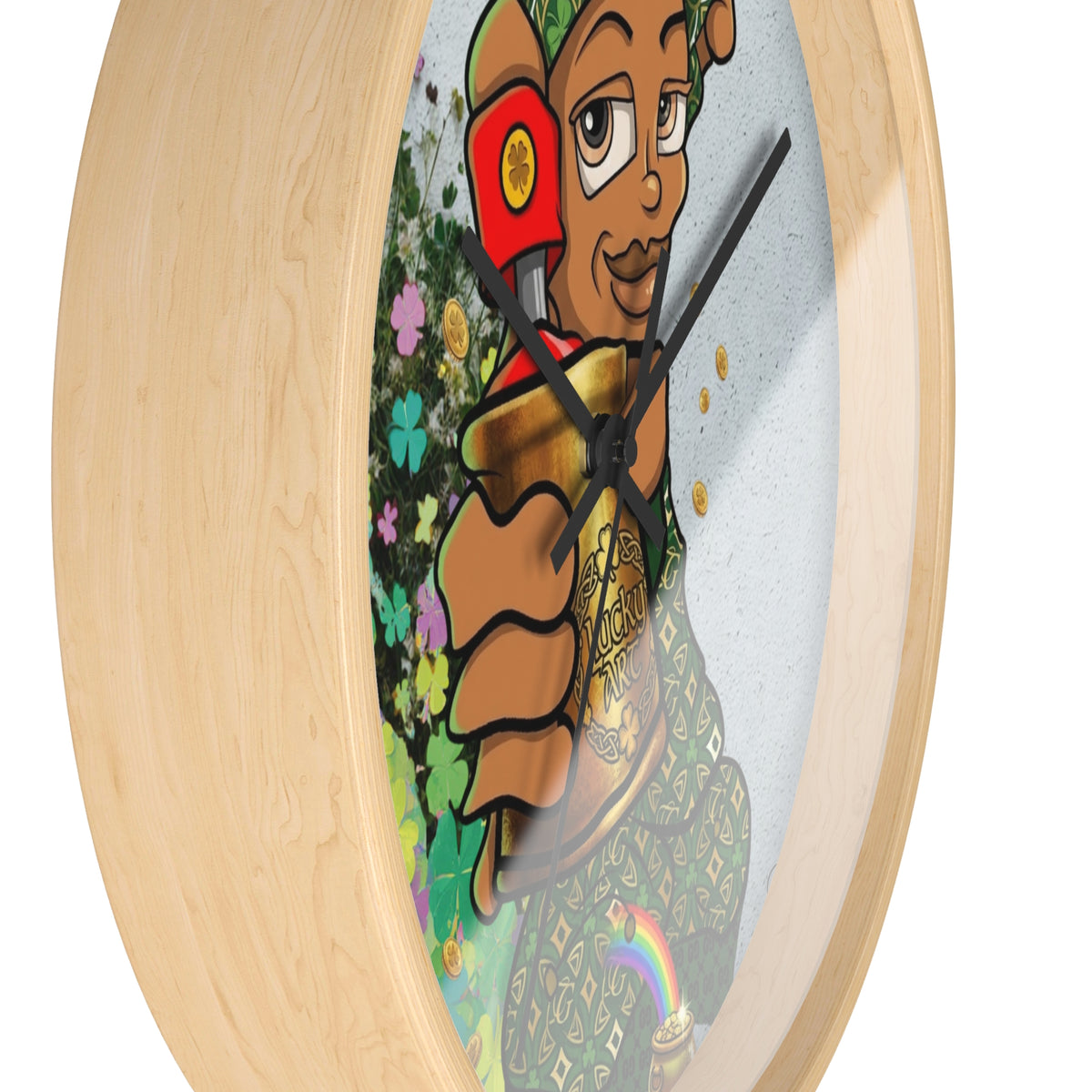 Spray Paint Kid Wall Clock