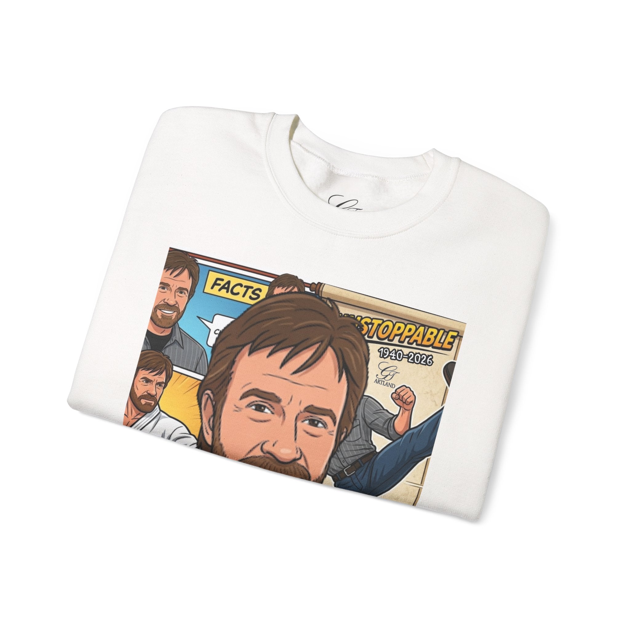 Chuck Norris Toon Urban Retro Martial Arts Legend Crewneck Sweatshirt
