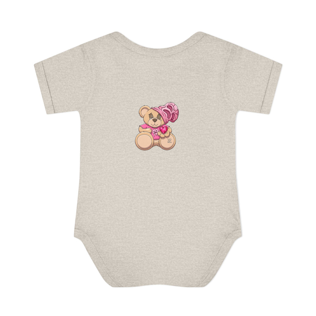 Pink Heart Teddy Bear Infant Bodysuit by GT Artland
