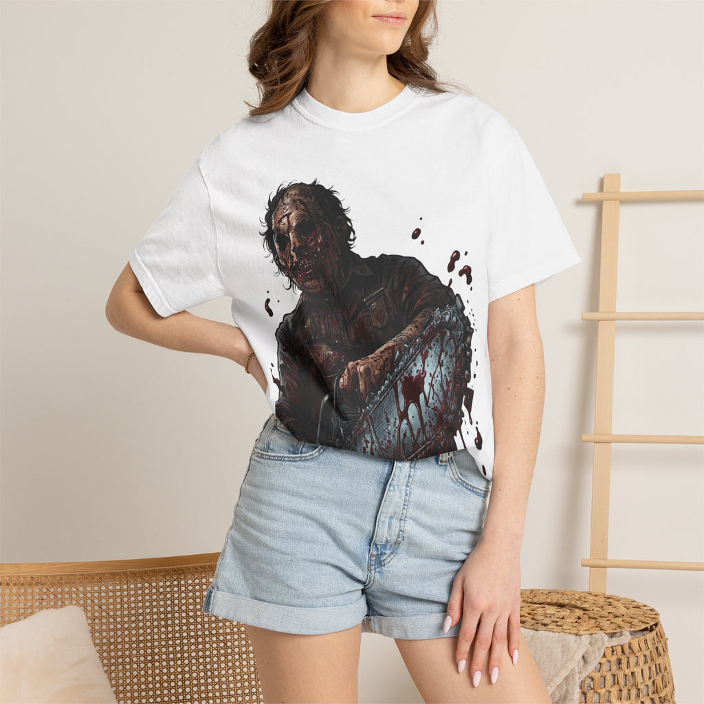 Bloodied Leatherface T-shirt | Horror Movie Chainsaw Design