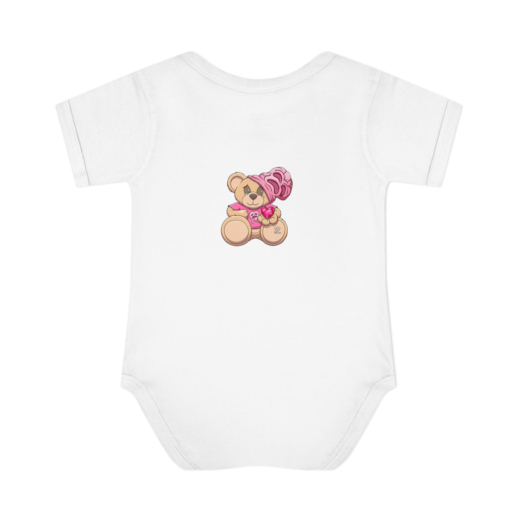 Pink Heart Teddy Bear Infant Bodysuit by GT Artland