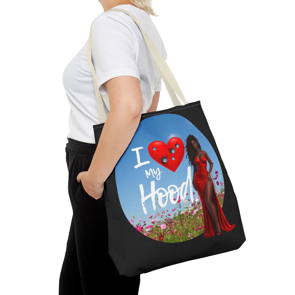 I Love My Hood tote bag | All-over print handbag