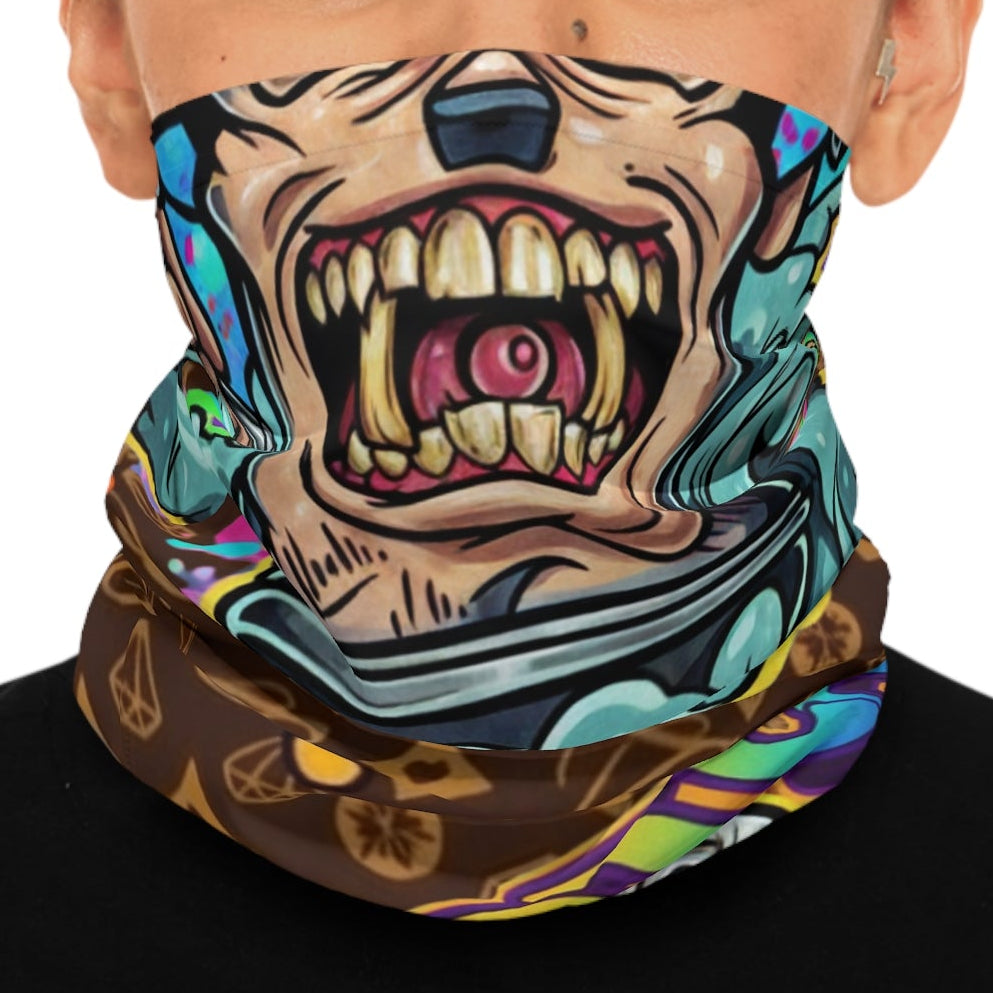 Graffiti Art Neck Gaiter — Colorful Urban Streetwear Face Scarf by GT Artland