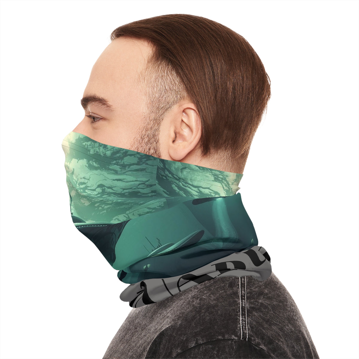 UFO UAP Underwater Gathering Neck Gaiter | Alien Sci‑Fi Face Covering